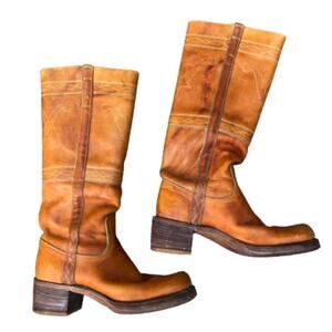 Vintage FRYE 8171 Campus Boots horse stitching black label 70s 7